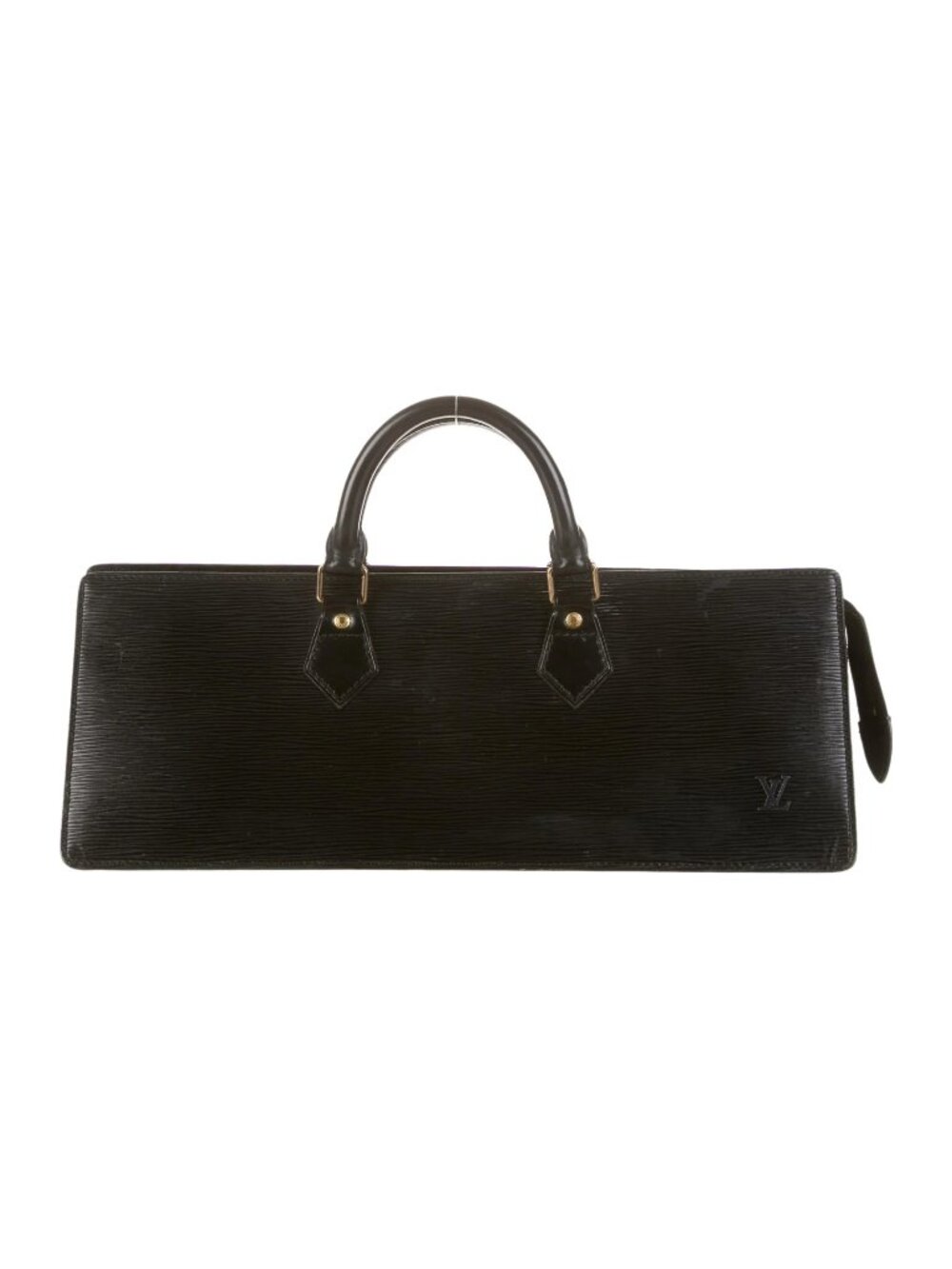 LOUIS VUITTON Epi Sac Triangle Hand Bag Black